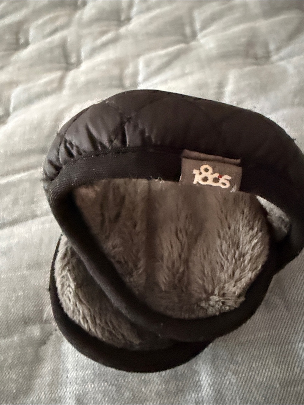 180s Black Faux Fur Ear Warmers